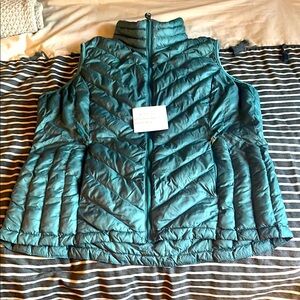Teal Quilted Puffer Vest